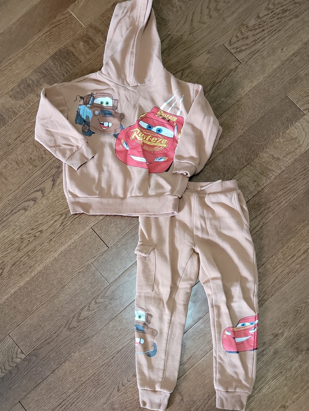 Kids Hoodie and Jogger Set - Disney Cars Print